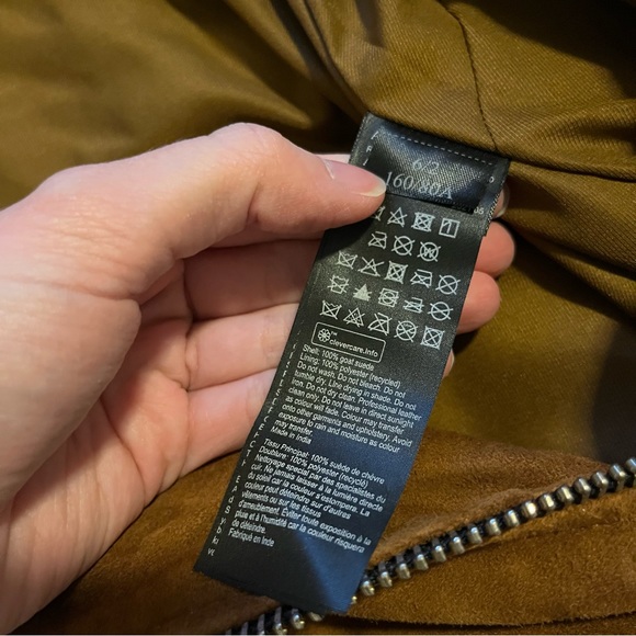 ALLSAINTS Suede Balfern Biker Jacket Moto Tan Brown Leather Blogger - Picture 5 of 8